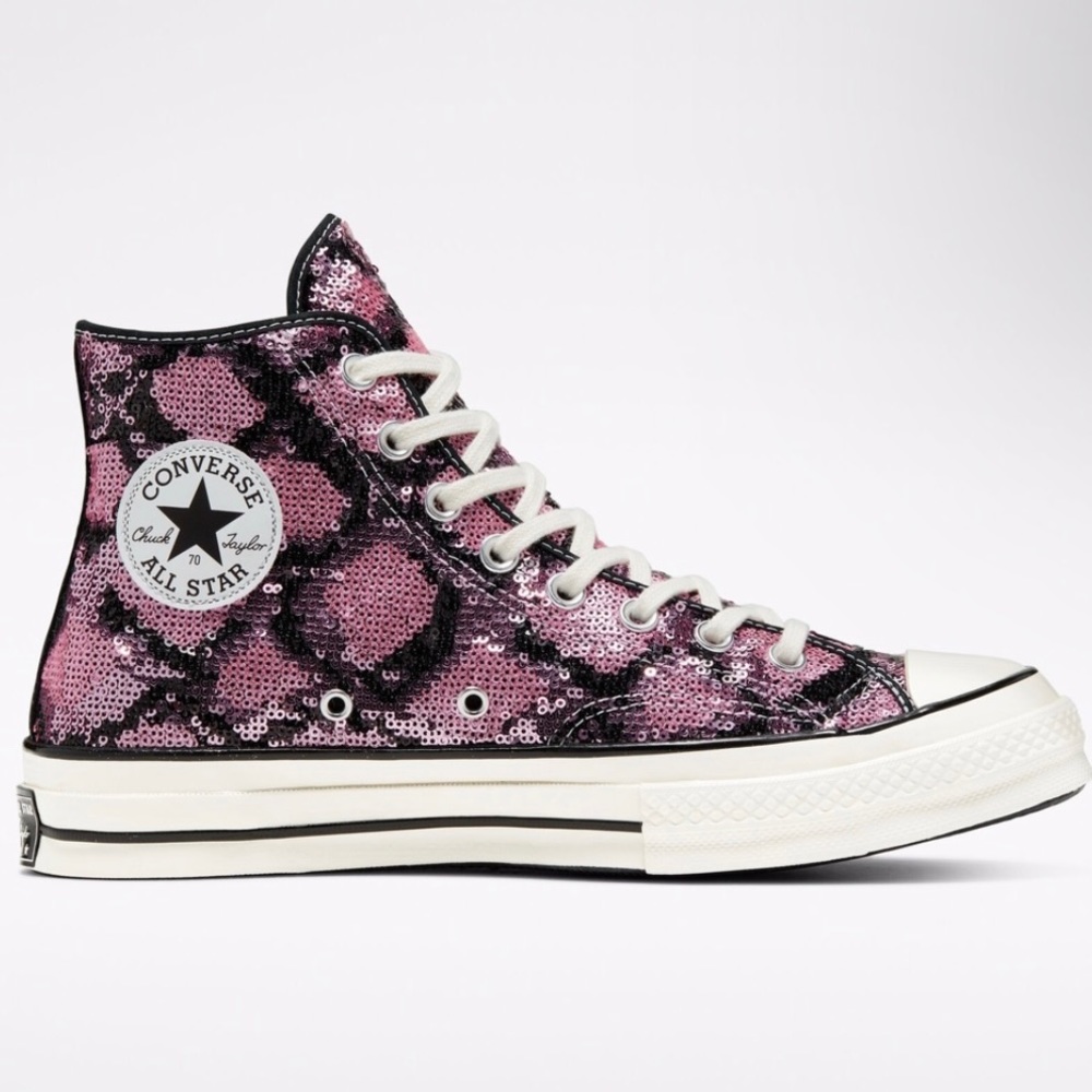 Converse wmns 7 purple sequin snakeskin